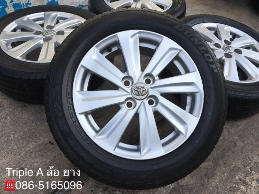 ล้อแม็ก Toyota Vios Yaris ขอบ 15 พร้อมยาง Dunlop 185-60-15 ปลายปี 14