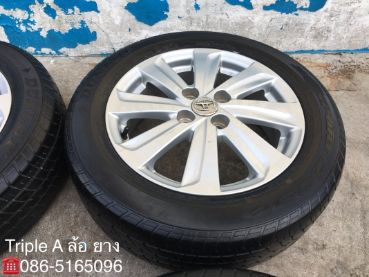 ล้อแม็ก Toyota Vios Yaris ขอบ 15 พร้อมยาง Dunlop 185-60-15 ปลายปี 14