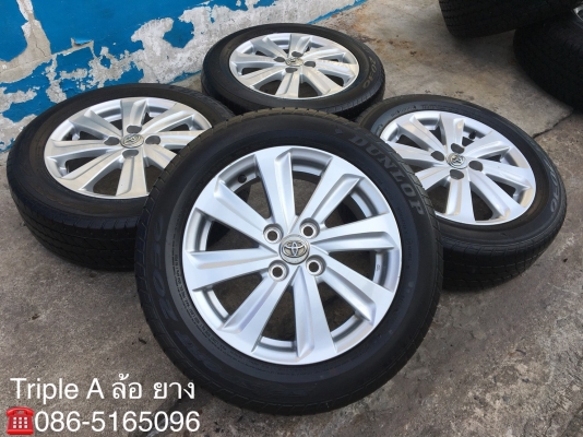 ล้อแม็ก Toyota Vios Yaris ขอบ 15 พร้อมยาง Dunlop 185-60-15 ปลายปี 14