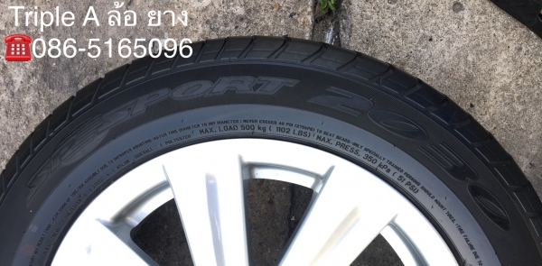 ล้อแม็ก Toyota Vios Yaris ขอบ 15 พร้อมยาง Dunlop 185-60-15 ปลายปี 14