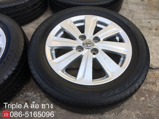 ล้อแม็ก Toyota Vios Yaris ขอบ 15 พร้อมยาง Dunlop 185-60-15 ปลายปี 14