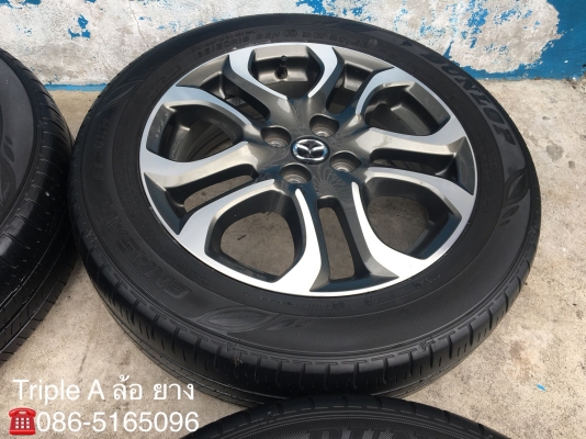 ล้อแม็ก Mazda 2 ตัวท๊อป ขอบ 16 พร้อมยาง Dunlop 185-60-16 ปี 15 สภาพดี