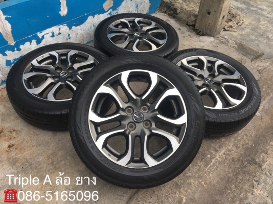ล้อแม็ก Mazda 2 ตัวท๊อป ขอบ 16 พร้อมยาง Dunlop 185-60-16 ปี 15 สภาพดี
