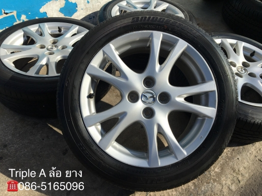 ล้อแม็ก Mazda2 ขอบ 16 พร้อมยาง Bridgestone 185-55-16 ปี 13