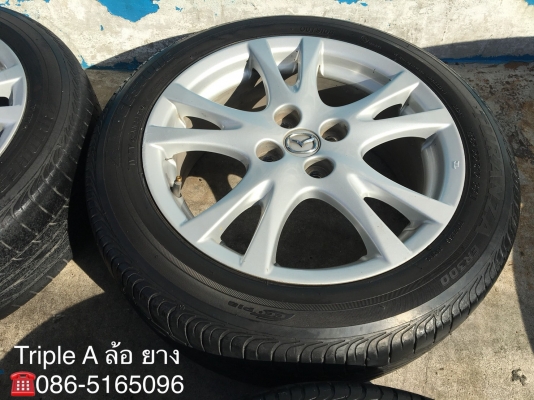 ล้อแม็ก Mazda2 ขอบ 16 พร้อมยาง Bridgestone 185-55-16 ปี 13