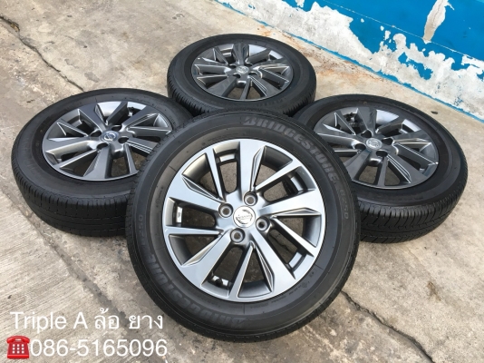 ล้อแม็ก Nissan Almera Sportech ขอบ 15 พร้อมยาง Bridgestone 185-65-15 ปี 17 แม็กสวย สภาพดี