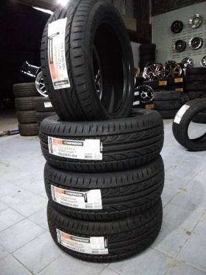 ยางใหม่ฮันคุกวี 12 ขนาด 195 55 15 ปี 18 สี่เส้น 6900 บาท พร้อมติดตั้ง