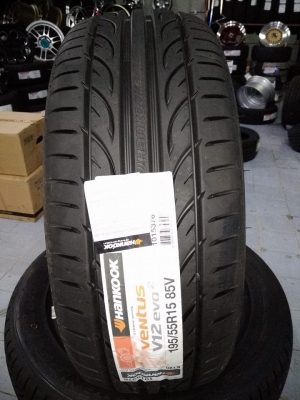 ยางใหม่ฮันคุกวี 12 ขนาด 195 55 15 ปี 18 สี่เส้น 6900 บาท พร้อมติดตั้ง