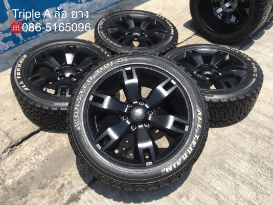 ล้อแม็ก Ford Everest ขอบ 20 สีดำ พร้อมยาง Monster 265-50-20 ปี 16 แม็กสวย ดอกเต็ม