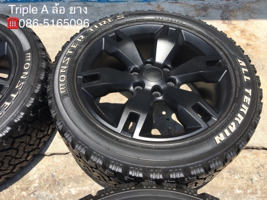 ล้อแม็ก Ford Everest ขอบ 20 สีดำ พร้อมยาง Monster 265-50-20 ปี 16 แม็กสวย ดอกเต็ม