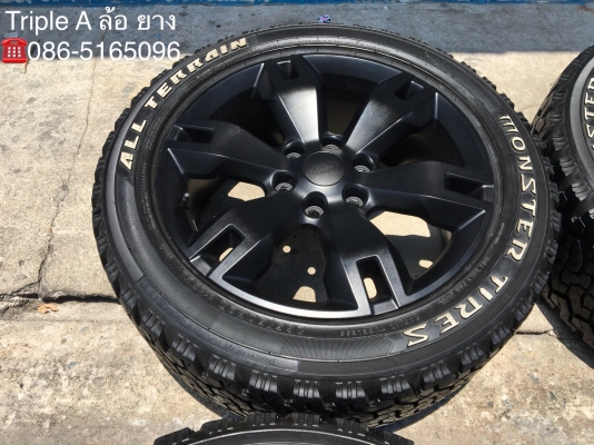 ล้อแม็ก Ford Everest ขอบ 20 สีดำ พร้อมยาง Monster 265-50-20 ปี 16 แม็กสวย ดอกเต็ม