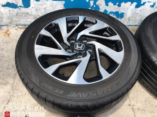 ล้อแม็ก Honda Civic FC ขอบ16 พร้อมยาง Dunlop 215-55-16 ปี 17