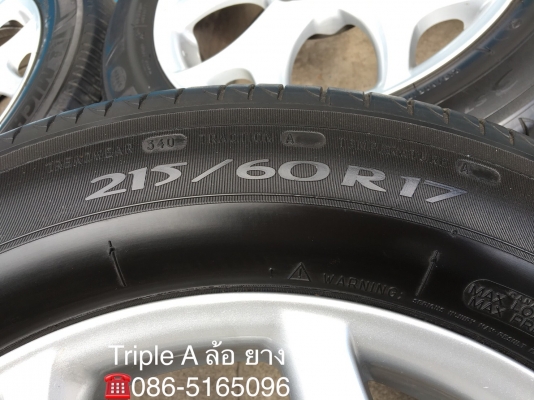 ล้อแม็ก Toyota Estima ขอบ 17 พร้อมยาง Michelin 215-60-17 ปลายปี 15 แม็กสวย ดอกหนา