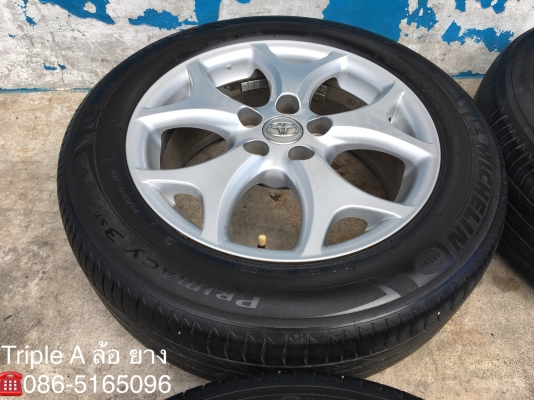 ล้อแม็ก Toyota Estima ขอบ 17 พร้อมยาง Michelin 215-60-17 ปลายปี 15 แม็กสวย ดอกหนา