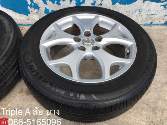 ล้อแม็ก Toyota Estima ขอบ 17 พร้อมยาง Michelin 215-60-17 ปลายปี 15 แม็กสวย ดอกหนา