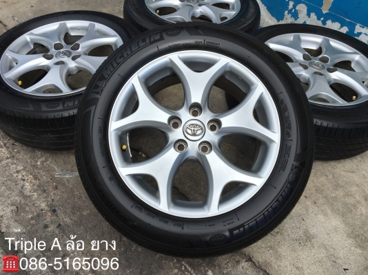 ล้อแม็ก Toyota Estima ขอบ 17 พร้อมยาง Michelin 215-60-17 ปลายปี 15 แม็กสวย ดอกหนา