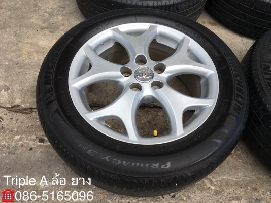 ล้อแม็ก Toyota Estima ขอบ 17 พร้อมยาง Michelin 215-60-17 ปลายปี 15 แม็กสวย ดอกหนา