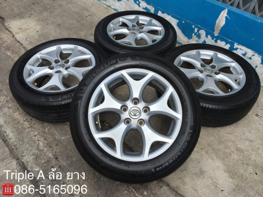 ล้อแม็ก Toyota Estima ขอบ 17 พร้อมยาง Michelin 215-60-17 ปลายปี 15 แม็กสวย ดอกหนา