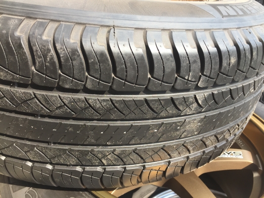 ล้อแม็กTe37 ขอบ18 พร้อมยางเปอร์เซ็นต์ MICHELIN 265 60 18 ปี 15 ขนาด 6 รู หน้า 9.5-10.5  ล้อใหม่แกะกล่อง ครบชุด 15500