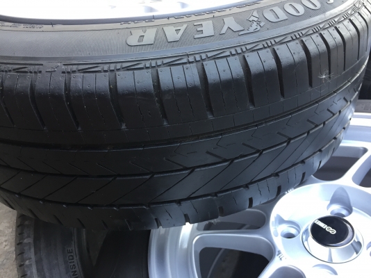 RPF1ขอบ15 แม็กใหม่ยางเปอร์เซ็นต์ Goodyear 185 60 15 ปี 16 2 ปี 15 2  ขนาด 4 รู 100 หน้า 7.5 ครบชุด 7900