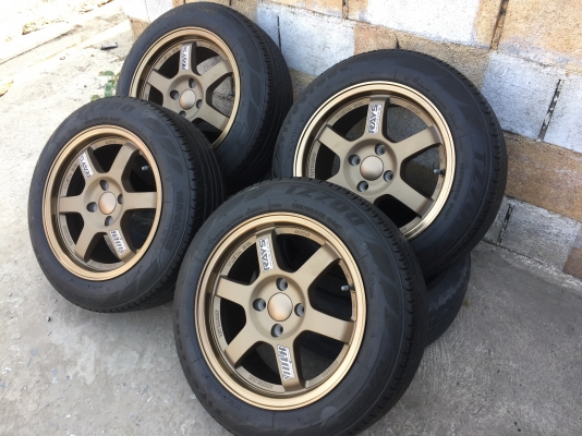 Te37ขอบ15 พร้อมยางเปอร์เซ็นต์ Firestone 185 60 15 ปี 17 ขนาด 4 รู 100 หน้า 7นิ้ว ล้อใหม่แกะกล่อง ครบชุด 8500 Te37ขอบ15 พร้อมยางเปอร์เซ็นต์ Firestone 185 60 15 ปี 17 ขนาด 4 รู 100 หน้า 7นิ้ว ล้อใหม่แกะกล่อง ครบชุด 8500