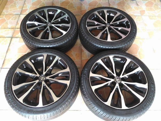 ล้อแม็ก Toyota Altis ขอบ 17(5/100) พร้อมยาง Michelin Pilot sport3  215 45 17 ผลิตปี 16 สวยทั้งล้อทั้งยาง ขายถูกๆ ทั้งชุด 19900.- พร้อมน็อตแท้ 1 ชุด **ใส่ฟรี รับเทิร์น รับบัตรเครดิตทุกธนาคาร ส่งทั่วไทย
