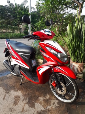 ราคาถูก Mio 125 i รุ่น RR ปี 2556 สีแดงขาว รถหล่อสปอร์ต รุ่นใหม่หัวฉีด
