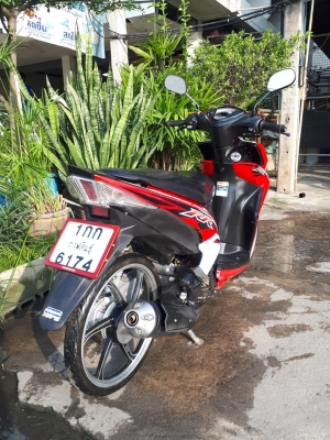 ราคาถูก Mio 125 i รุ่น RR ปี 2556 สีแดงขาว รถหล่อสปอร์ต รุ่นใหม่หัวฉีด