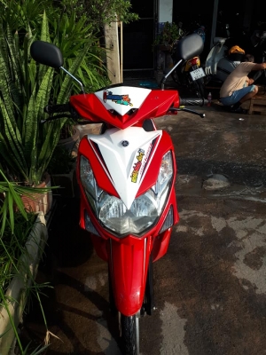 ราคาถูก Mio 125 i รุ่น RR ปี 2556 สีแดงขาว รถหล่อสปอร์ต รุ่นใหม่หัวฉีด