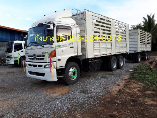 Hino 344 แรง ปี 56 แม่ลูกไม่ดัมพ์สามมิตรแท้ รถมือเดียวป้ายแดง ยางดี 80\% ทะเบียนพร้อม