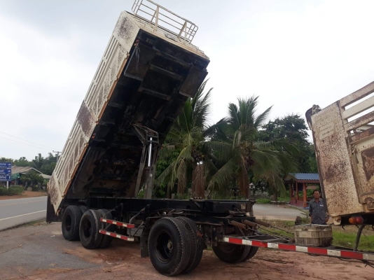 ขายพ่วง แม่ลูก ดั้มsmm Hino maga  ปี52 ดั้มสามมิตร เดิมๆ รถสวย มีระบบ ชุดพ่วง