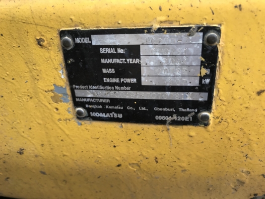 Pc200 komatsu เครื่องดีปั้มดีเอวดี ปี05สภาพพร้อมใช้งาน