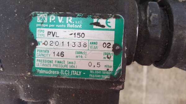 เครื่องดูดสูญญากาศ vacuum pump ขนาดใหญ่ ขนาด 2400 ลิตรต่อนาที