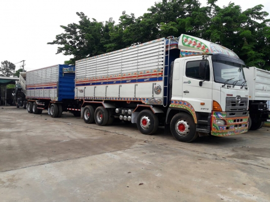 Hino S700 เครื่อง 420 แรง ปี 54 แม่ลูกดัมพ์สามมิตรแท้ ไมล์สองแสน แม่ยาว 7.30 ลูกยาว 7 เมตร ทเบียนพร้อม #เครดิตดีใช้เงินดาว์น 350,000 บาท