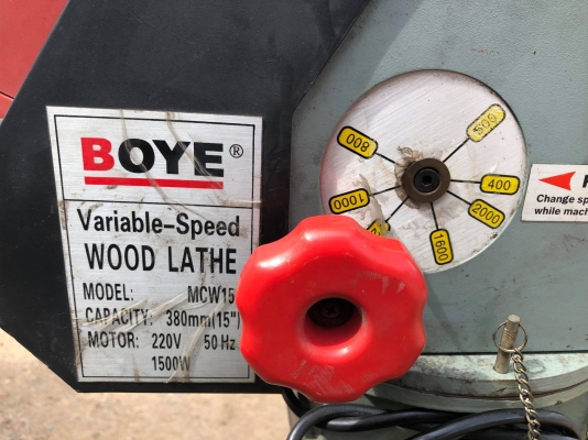 เครื่องกลึงไม้ Boye 380X1000 ไฟบ้าน 220V