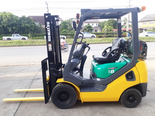ขายด่วนรถฟอร์คลิฟท์ KOMATSU FG18HW-20 เครื่องยนต์เบนซีน+LPG เสายกสูง 3 เมตรฟูฟรี เครืองยนต์เกียร์แน่นๆ/ไฮดรอลิคยกแรงๆ