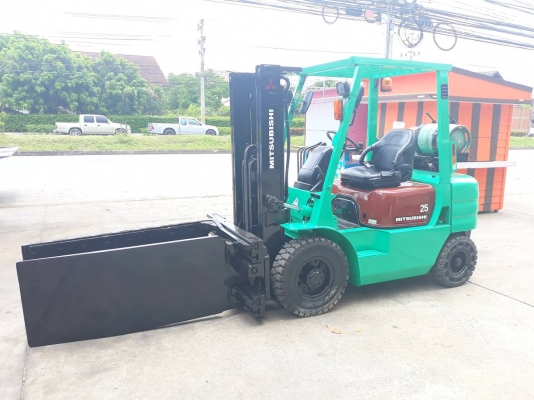 ขายด่วนรถฟอร์คลิฟท์ MITSUBISHI FG25 F17B-54809 เครื่องยนต์เบนซีน+LPG เสายกสูง 3 เมตรฟูฟรี งาหนีบตรง เครื่องเกียร์แน่นๆ/ไฮดรอลิคยกแรงๆ