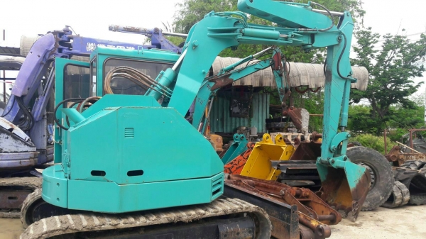 ขายถูกรถขุด MINI EXCAVATOR MITSUBISHI MXR55 เครื่อง K4M / แทรคยาง /คอนโทรนลูกหมาก /มีเก๋ง เก่าจากญี่