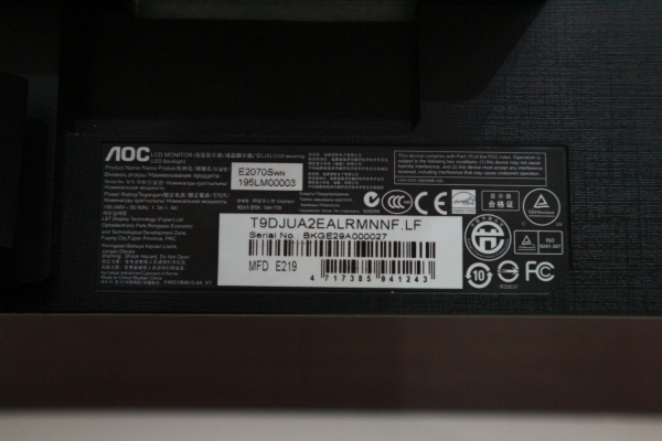 จอคอมพ์ 19.5 นิ้ว AOC รุ่น E2070SWN สภาพดี จอคอมพ์ 19.5 นิ้ว AOC รุ่น E2070SWN สภาพดี
