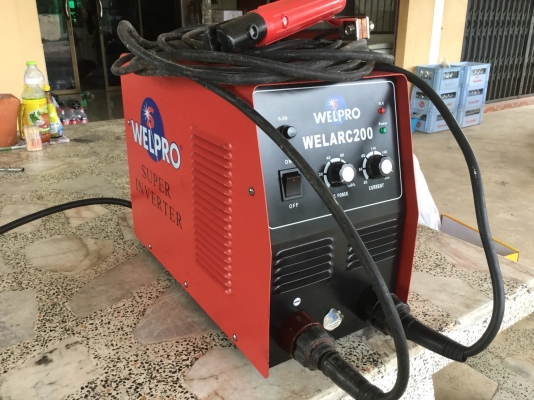 ขายตู้เชื่อมอินเวอเตอร์ ยี่ห้อ WELPRO รุ่น WELAR200 พร้อมสายเชื่อม