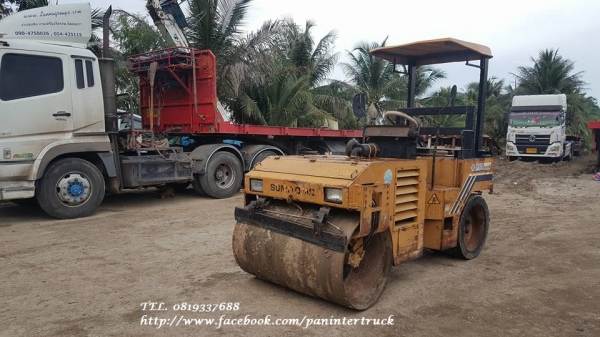 SALE**FROM JAPAN SUMITOMO-HW-41VW รถบดหน้าเหล็กหลังยาง/ขนาด 4 ตัน /สั่นสะเทือนด้านหน้า/ขับเคลื่อน 2 เพลา/ เลี้ยวเอว /เครื่องยนต์KUBOTA-V1505 , 4สูบ/มีเอกสารแจ้งจำหน่าย