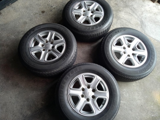 ล้อฟอร์ด+ยาง265/65/17ปี2812 #ล้อยางถอดตอน1หมื่นโล ล้อไม่เบียด ดอกยาง90\%+ดอกเต็มทุกเส้น ชุด4วง4500บ โทร0879050181ส่งได้