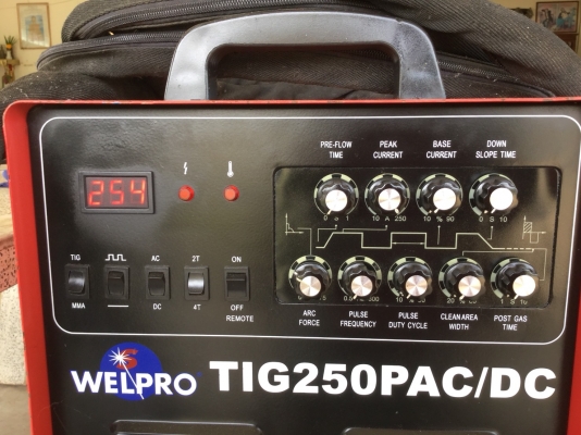 ขายตู้เชื่อมอลูมีเนียมมือ2 ยี่ห้อ WELPRO รุ่น TIG250PAC/DC