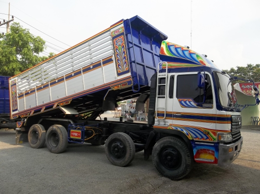 ขายด่วนรถบรรทุก 12 ล้อโปรเซียเครื่อง p11c กระบะดั้มปรีเนียมพร้อมลูกพ่วงสามเพลา