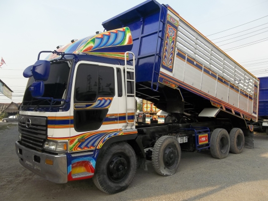 ขายด่วนรถบรรทุก 12 ล้อโปรเซียเครื่อง p11c กระบะดั้มปรีเนียมพร้อมลูกพ่วงสามเพลา