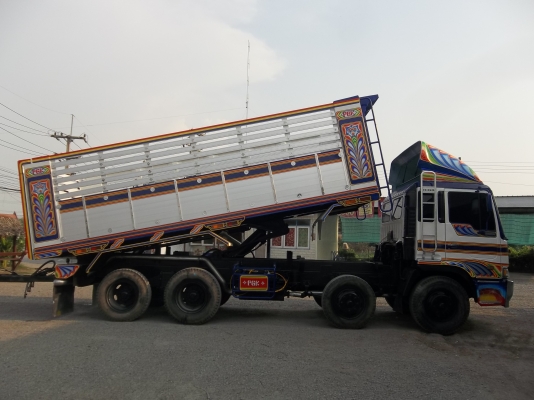 ขายด่วนรถบรรทุก 12 ล้อโปรเซียเครื่อง p11c กระบะดั้มปรีเนียมพร้อมลูกพ่วงสามเพลา
