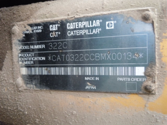 รถแบคโฮ CATTERPILLAR 322CL รถแบคโฮ CATTERPILLAR 322CL
