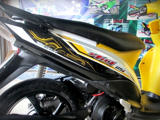 mio 115i cc.สีขาวเหลืองดำ ตัวล้อแมกซ์ ระบบหัวฉีดอัจฉริยะ ประหยัดนํ้ามัน 19900 mio 115i cc.สีขาวเหลืองดำ ตัวล้อแมกซ์ ระบบหัวฉีดอัจฉริยะ ประหยัดนํ้ามัน 19900
