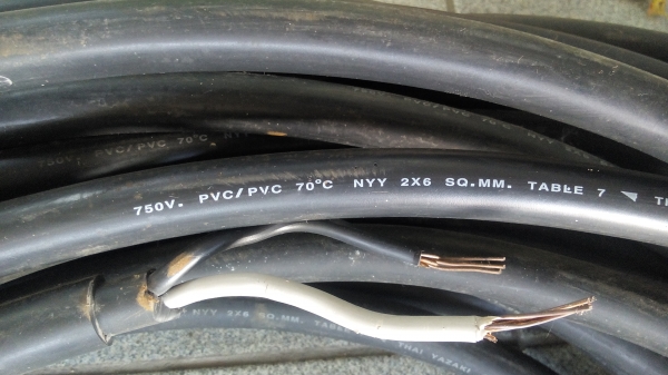 ขายสายไฟม้วนNYY2x6