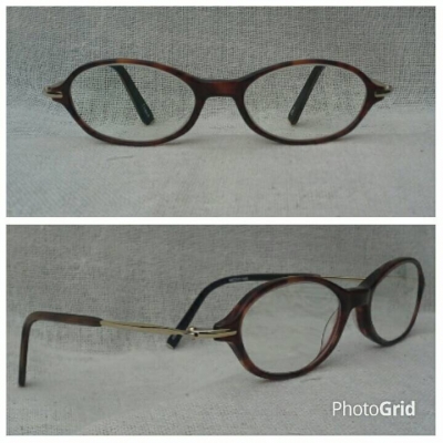 แว่นตาสายตายาวฝรั่งเศส ยุค 2010&#039;s ค่าสายตา +250 กรอบอะซีเทต - ลายกระ - ฮาวานา ก้านขาทอง KGP Aut
